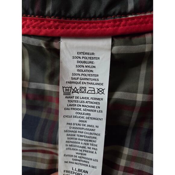 Vintage L.L. Bean Quilted Jacket -Large Red Preppy Collegiate Classic Cabincore - Picture 5 of 12